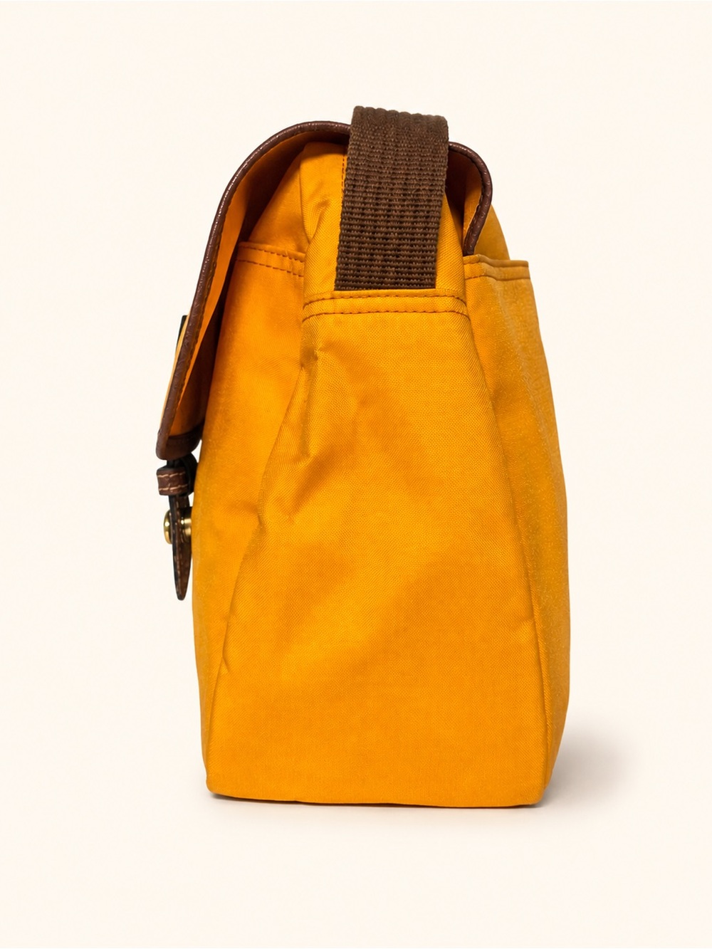 Longchamp Vintage Le Pliage Orange Nylon Messenger Crossbody Bag - Picture 3 of 11